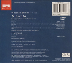 Bellini / Maria Callas / Nicola Rescigno: Il Pirata 2CD Box (Käyt)