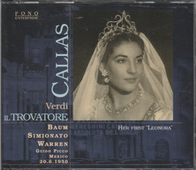 Verdi / Callas / Baum / Simionato / Picco: Il Trovatore 2CD (Käyt)