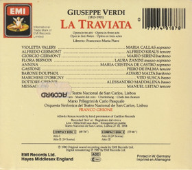 Verdi / Callas / Ghione: La Traviata -Live 1958 Recording 2CD Box Käyt