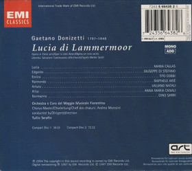 Donizetti / Maria Callas / Serafin: Lucia Di Lammermoor 2CD Box (Käyt)