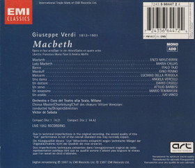Verdi / Maria Callas / Victor De Sabata: Macbeth 2CD Box (Käyt)