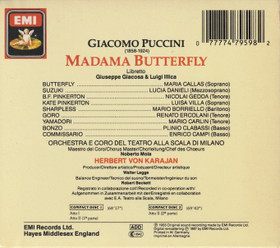 Puccini / Callas / Danieli / Karajan: Madama Butterfly 2CD Box (Käyt)