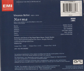 Bellini / Maria Callas / Stignani / Picchi / Gui: Norma 3CD Box (Käyt)