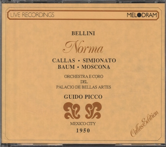 Bellini / Callas / Simionato / Baum / Moscona /Picco: Norma 2CD (Käyt)
