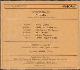 Bellini / Callas / Simionato / Baum / Moscona /Picco: Norma 2CD (Käyt)