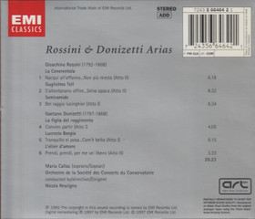 Rossini / Donizetti / Maria Callas / Nicola Rescigno: Arias CD (Käyt)