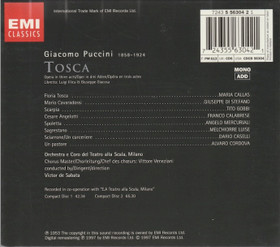 Puccini / Maria Callas / Victor De Sabata: Tosca 2CD Box (Käyt)