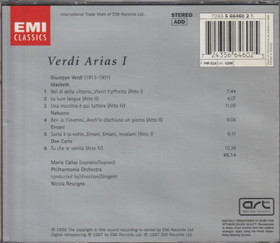 Verdi / Maria Callas / Nicola Rescigno: Verdi Arias I. CD (Käyt)