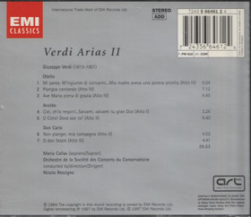 Verdi / Maria Callas / Nicola Rescigno: Verdi Arias II. CD (Käyt)