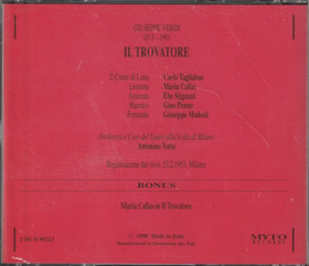 Verdi / Callas / Penno / Votto: Il Trovatore - Scala 1953 2CD (Käyt)