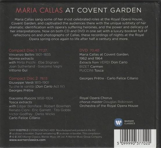 Maria Callas at Covent Garden 2CD+DVD+Book (Käyt)