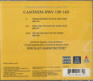 Bach / Nikolaus Harnoncourt: Cantatas BWV 138-140 CD (Käyt)