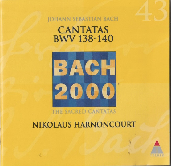 Bach / Nikolaus Harnoncourt: Cantatas BWV 138-140 CD (Käyt)