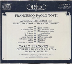 Tosti / Carlo Bergonzi: Lieder - Songs - Mélodies  CD (Käyt)