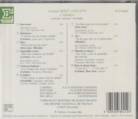 Bizet / Johnson / Domingo / Raimondi /Esham / Maazel: Carmen CD (Käyt)