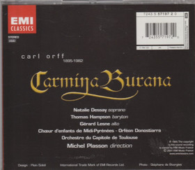 Carl Orff / Dessay / Hampson /Michel Plasson: Carmina Burana CD (Käyt)