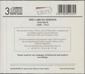 Enrico Caruso: The Caruso Edition - Volume II 1908-1912. 3CD (Käyt)