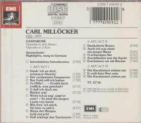 Millöcker / Rothenberger / Wallberg: Gasparone (Highlights) CD (Käyt)
