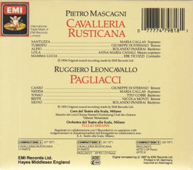 Mascagni / Leoncavallo / Serafin: Cavalleria Rusticana 3CD Box (Käyt)