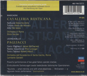 Mascagni / Leoncavallo: Cavalleria Rusticana / Pagliacci 2CD (Käyt)