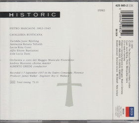 Mascagni / Björling / Tebaldi / Erede: Cavalleria Rusticana CD (Käyt)