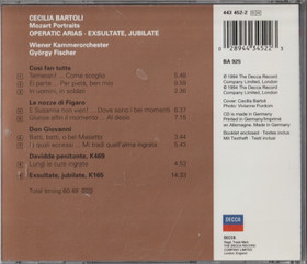 Cecilia Bartoli / György Fischer: Mozart portraits CD (Käyt)