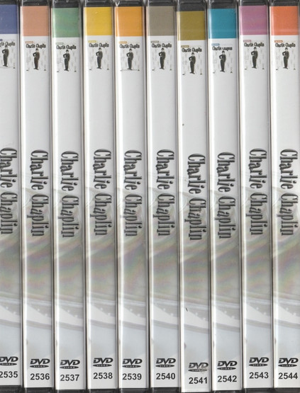 Charlie Chaplin Collection 10xDVD Box (Mint, 1 DVD-kotelo on avattu)