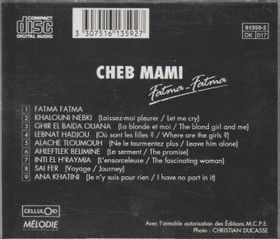 Cheb Mami: Fatma-Fatma CD (Käyt)