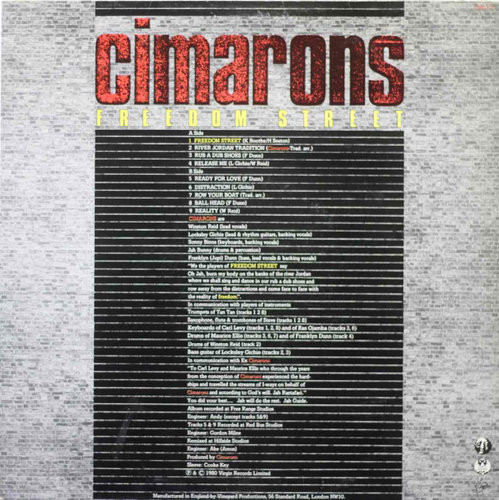 Cimarons: Freedom Street LP (Käyt)