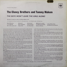Clancy Brothers: The Boys Won't Leave The Girls Alone LP (Käyt)