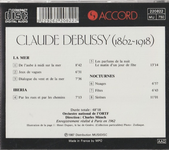 Debussy: La Mer ~ Iberia ~ Trois Nocturnes CD (Käyt)