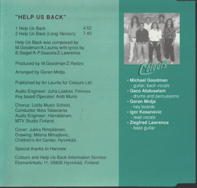 Colours: Help Us Back Home, Sarajevo CDs (Käyt)