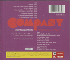 Company - A Musical Comedy (Original Broadway Cast) CD (Käyt)