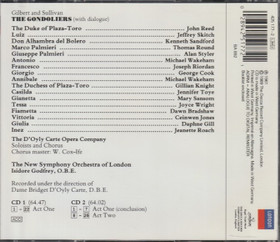 D'Oyly Carte Opera Company: The Gondoliers 2CD (Käyt)