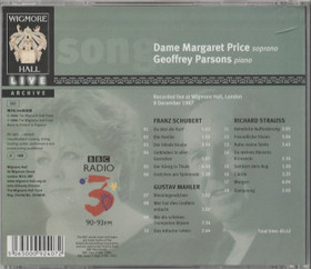 Dame Margaret Price: Songs By Schubert, Mahler and R Strauss CD (Käyt)