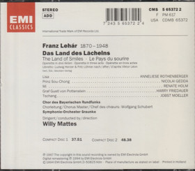 Lehár / Rothenberger / Gedda / Mattes: Das Land Des Lächelns 2CD Käyt