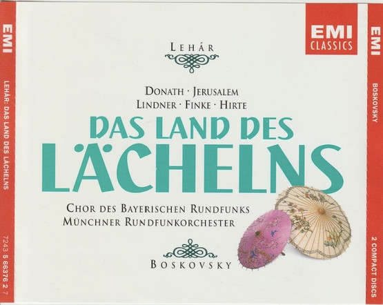 Lehár /Donath /Jerusalem / Boskovsky: Das Land Des Lächelns 2CD (Käyt)