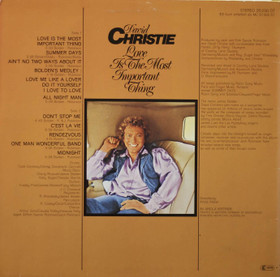 David Christie: Love Is The Most Important Thing LP (Käyt)