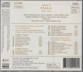 De Falla / I Cameristi: El Amor Brujo CD (Käyt)