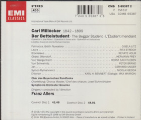 Carl Millöcker / Franz Allers: Der Bettelstudent 2CD (Käyt)