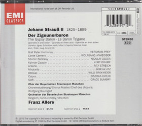 Strauss / Bumbry / Gedda /Böhme / Allers: Der Zigeunerbaron 2CD (Käyt)