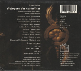 Poulenc / Kent Nagano: Dialogues Des Carmélites 2CD Box (Käyt)