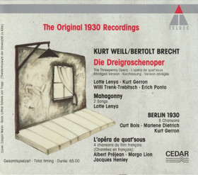 Lotte Lenya / Marlene Dietrich: Die Dreigroschenoper / Berlin 1930. CD