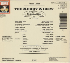 Lehár / Schwarzkopf / Von Matacic: Die Lustige Witwe 2CD Box (Käyt)