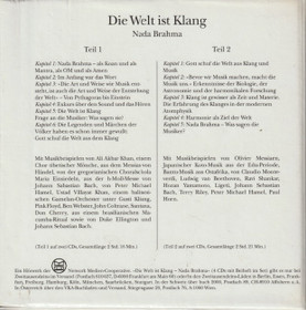 Joachim-Ernst Berendt: Die Welt Ist Klang (Nada Brahma) 4CD (Käyt)