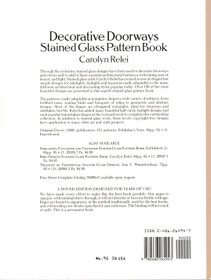 Carolyn Relei: Decorative Doorways Stained Glass Pattern Book K3+ Käyt