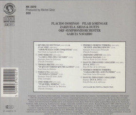 Placido Domingo / Lorengar / Navarro: Zarzuela Arias & Duets CD (Käyt)
