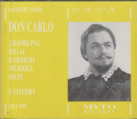 Verdi / Björling / Rigal / Barbieri / Stiedry: Don Carlo 2CD (Käyt)