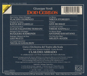 Verdi / Domingo / Ricciarelli / Abbado: Don Carlos 4CD Box (Käyt)