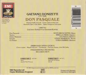 Donizetti / Mirella Freni / Riccardo Muti: Don Pasquale 2CD Box (Käyt)